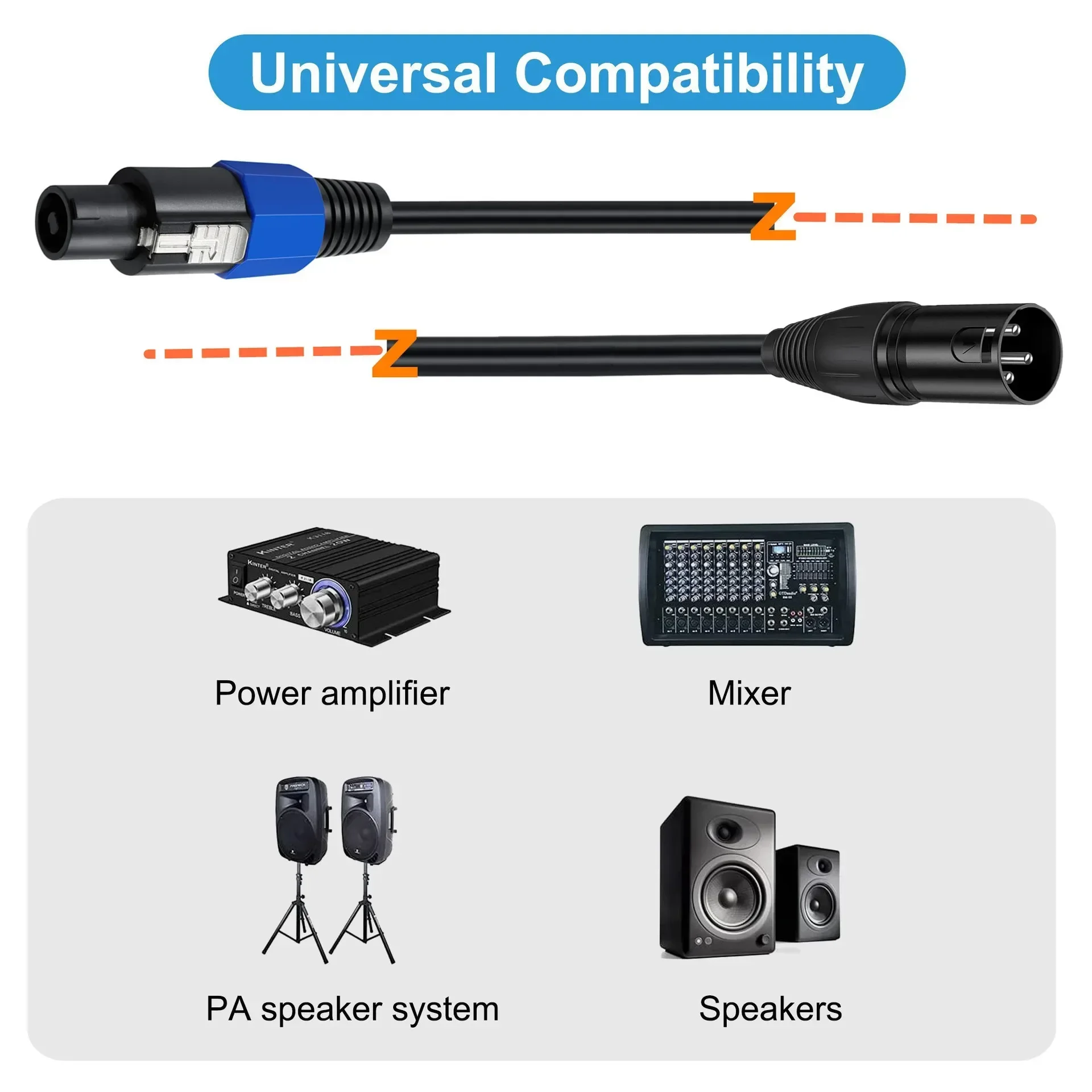 Speakon naar XLR-kabel Audio-a - Audio Music Dj recensie en prijs