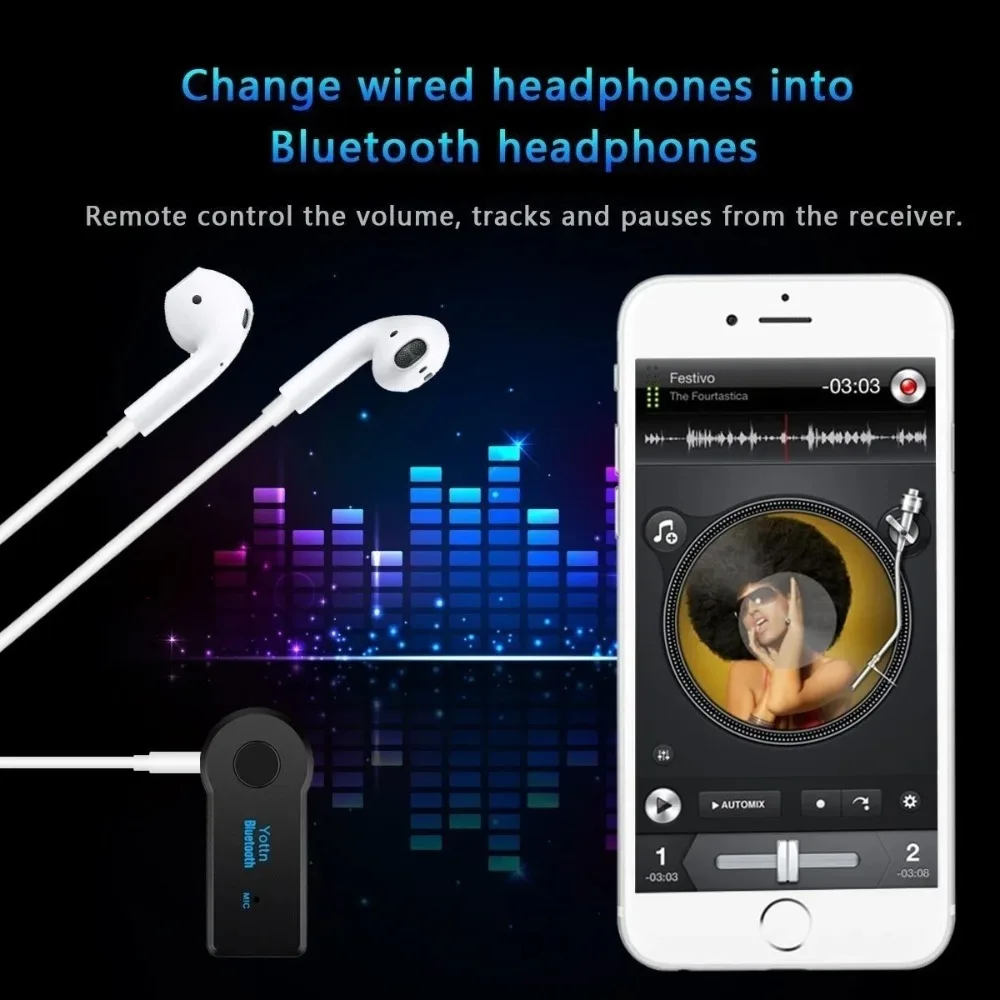 Bluetooth4.2 AUX Audio Stereo  - Audio Without Music recensie en prijs