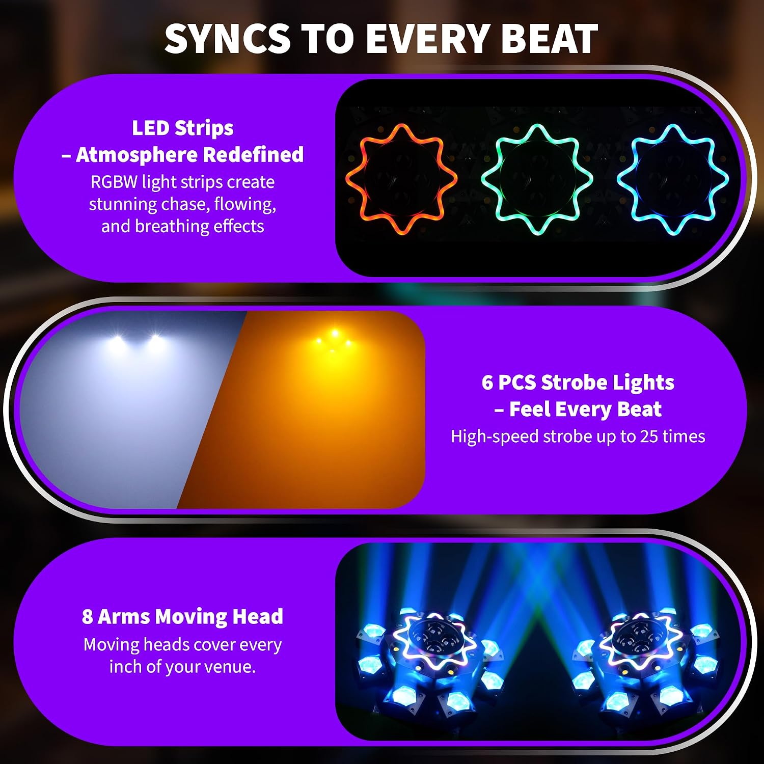 200W Disco Party Verlichting 8 - Audio Music Dj recensie en prijs