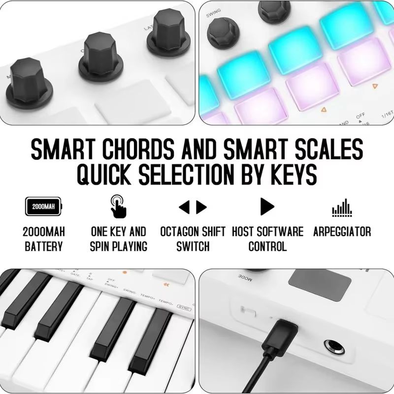 M-Vave Smk-25 Midi Keyboard Co - Midi Controller Pad recensie en prijs