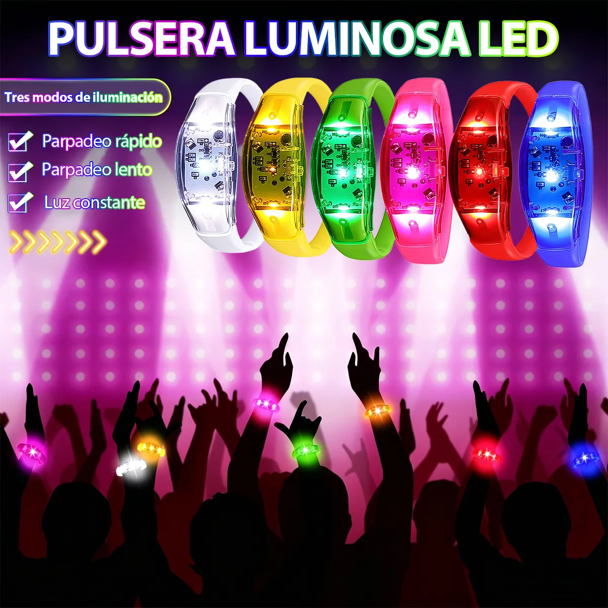 6 stuks LED-armbanden, geluids - Audio Music Dj recensie en prijs